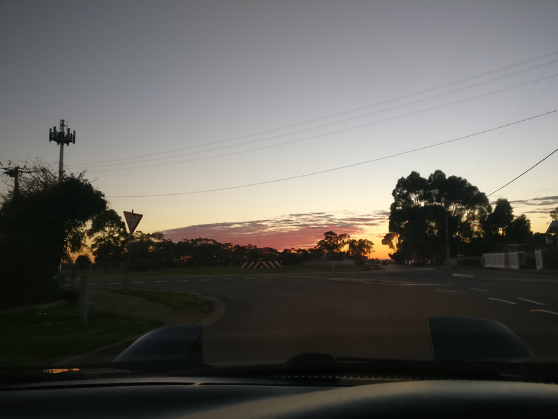 Was stationary. Taken from Little River, almost there, racing that sun.